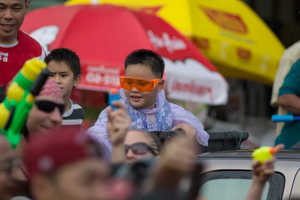 Water festival Songkran in Thailand — Stockfoto