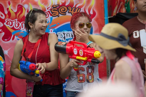 Songkran-Wasserfest — Stockfoto