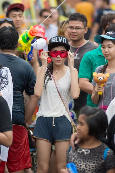 Songkran water festival — Stockfoto