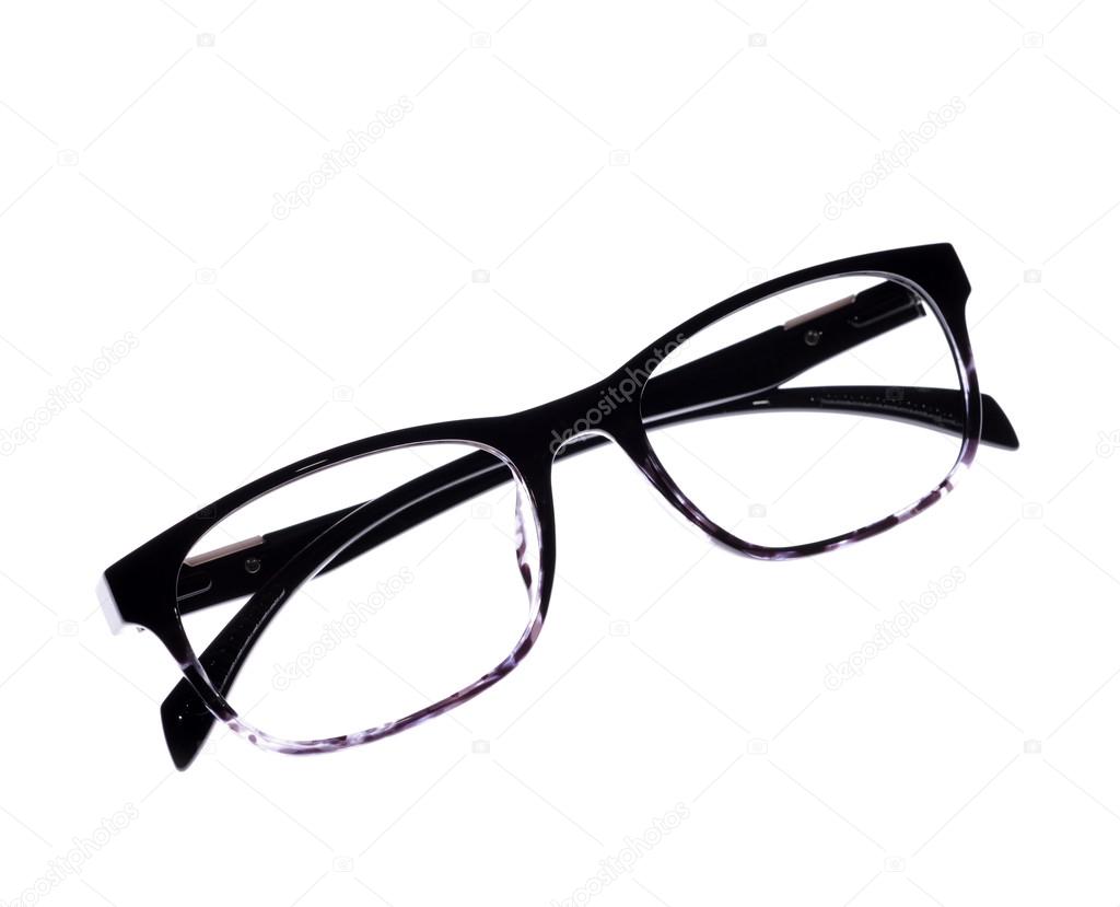black glasses frame