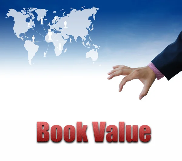 Segnale di valore del libro, concetto di business — Foto Stock