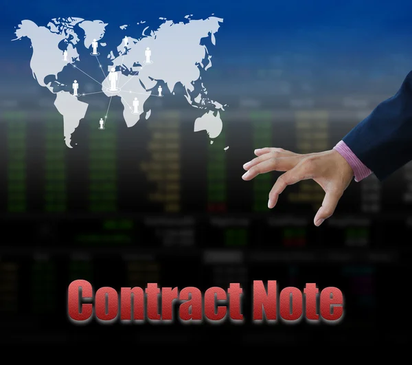 Signo de nota de contrato, concepto de negocio —  Fotos de Stock