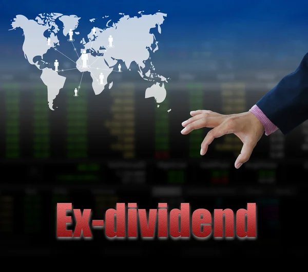 Ex-dividend teken, bedrijfsconcept — Stockfoto