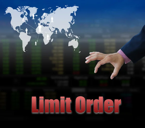 Limiet order teken, bedrijfsconcept — Stockfoto