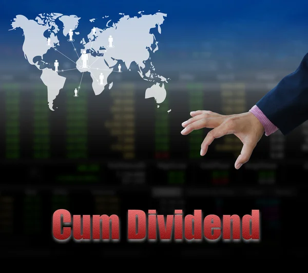 Cum dividend sign, business concept — Zdjęcie stockowe