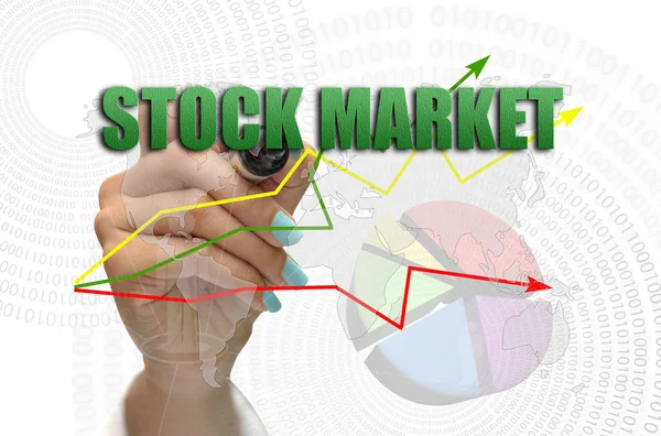 Stock market teken, bedrijfsconcept — Stockfoto