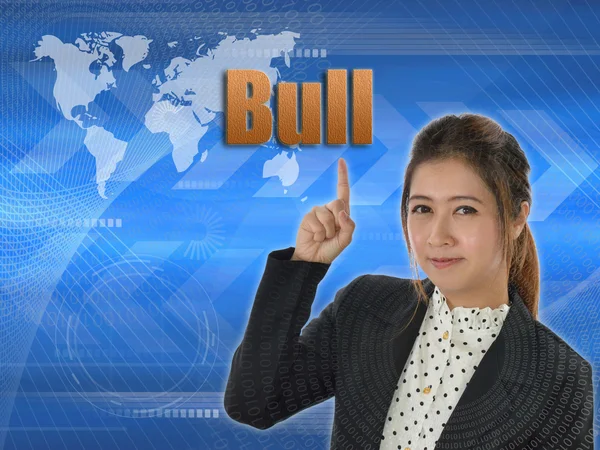 Знак бика, бізнес-концепція — стокове фото