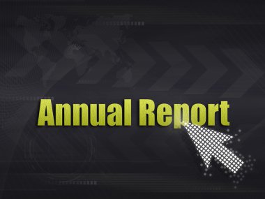 Annual report sign, business concept clipart