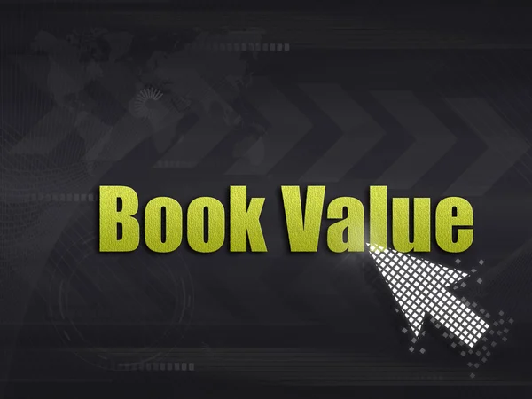Segnale di valore del libro, concetto di business — Foto Stock