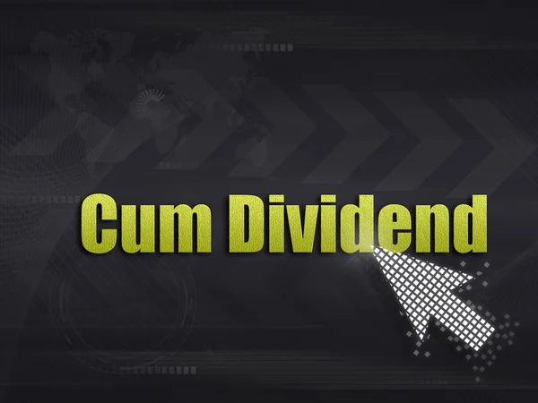 Cum dividend sign, business concept — Zdjęcie stockowe