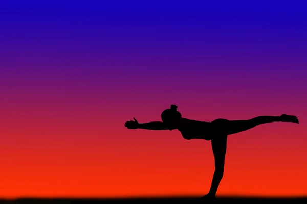 Woman practicing yoga — Stock Photo, Image