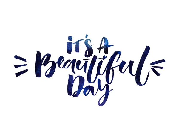 It's a beautiful day. Watercolor brush — Stock Photo, Image