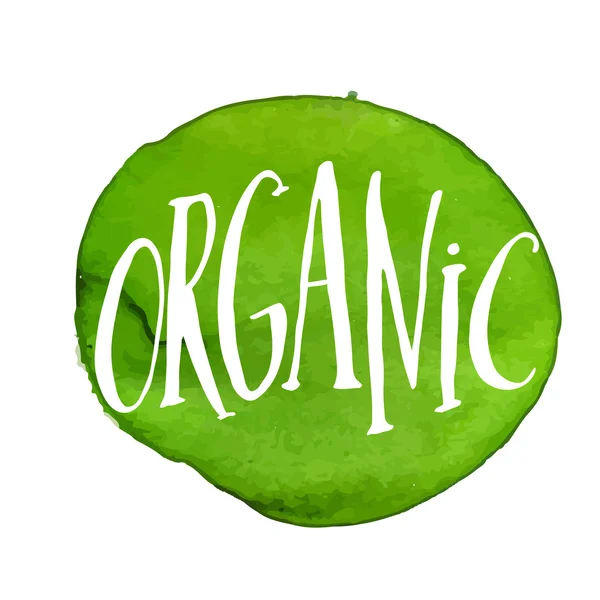Organic badge for eco food, — Vettoriale Stock