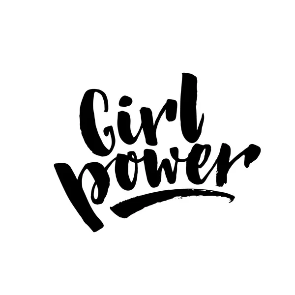 Girl power text, feminism slogan. — Stock Vector