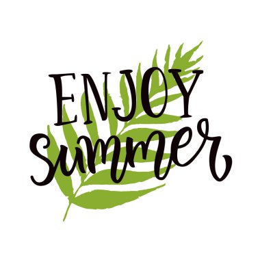 Palmiye yaprak yaz metin keyfini çıkarın. 