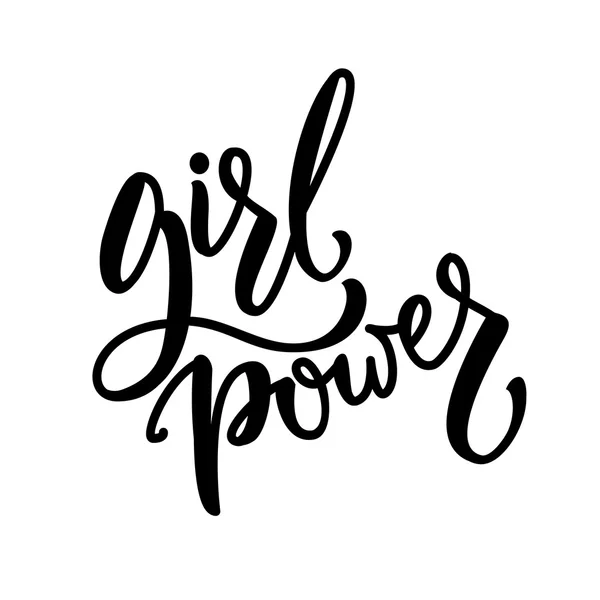 Power Girl. Citation féministe — Image vectorielle