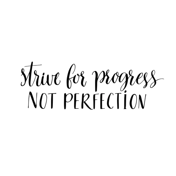 Impegnarsi per il progresso, non per la perfezione . — Vettoriale Stock