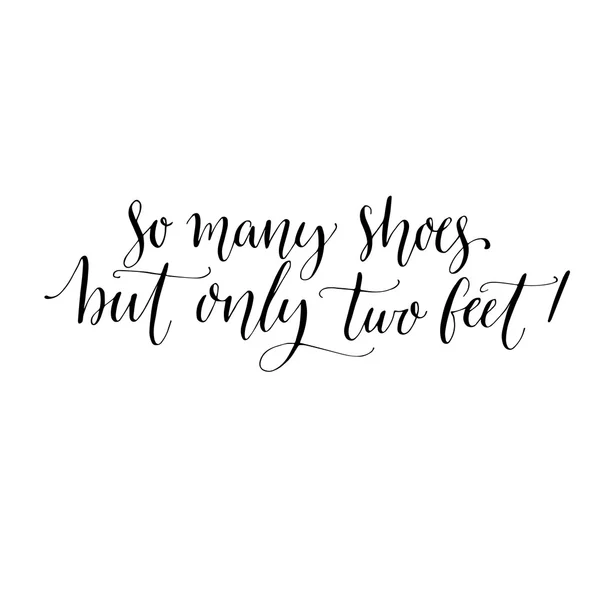 Så många skor men endast två fötter. — Stock vektor