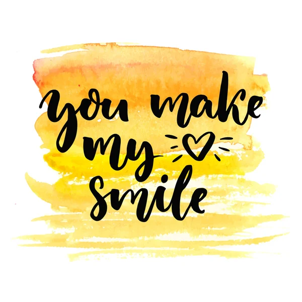 You make my heart smile — Stock Vector