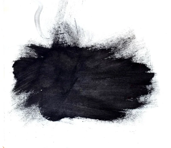 Large black ink splotch. Artistic backdrop. — Stock Photo, Image