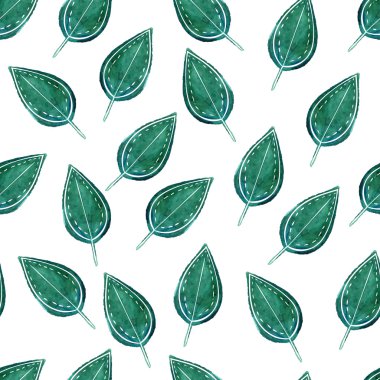 Arka plan ile farklı desen yaprakları