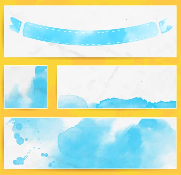 Banderoles en papier aquarelle — Image vectorielle