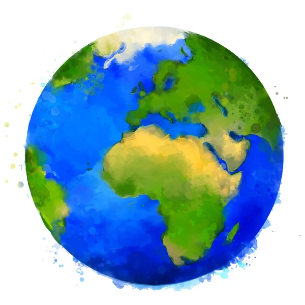Affiche de la fête la terre avec la peinture de texture. — Image vectorielle