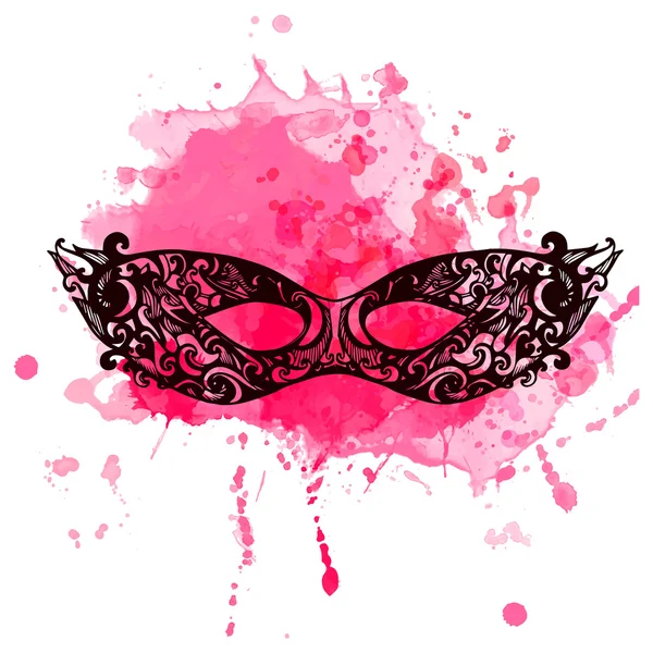 Black carnival mask — Stock Vector