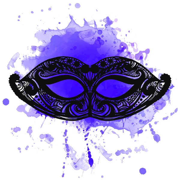 Black carnival mask — Stock Vector