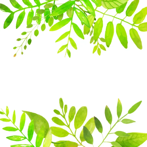 Bright green leaves — Stock Vector