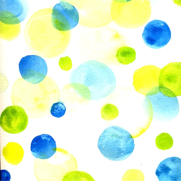 Achtergrond met aquarel cirkels — Stockvector