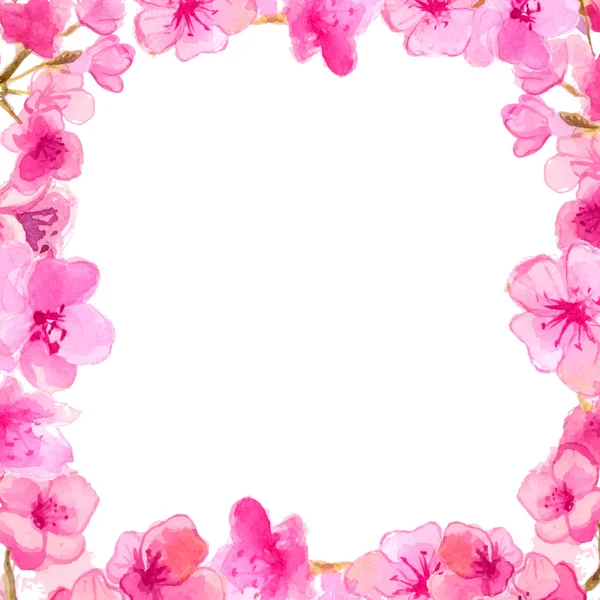 Cherry blossom frame — Stock Vector