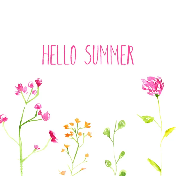 Текст Hello Summer — стоковый вектор