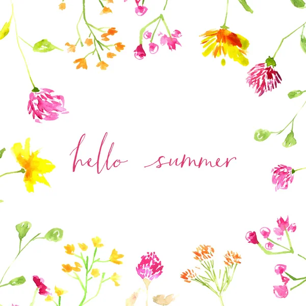 Текст Hello Summer — стоковый вектор