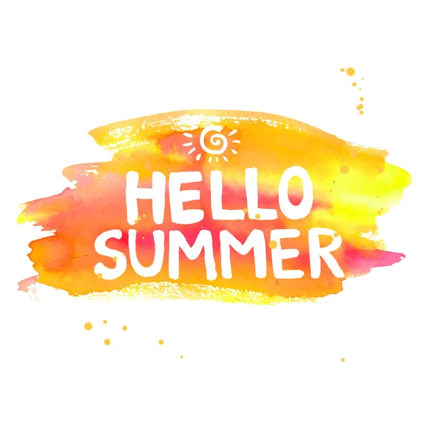 Hola letras de verano — Vector de stock