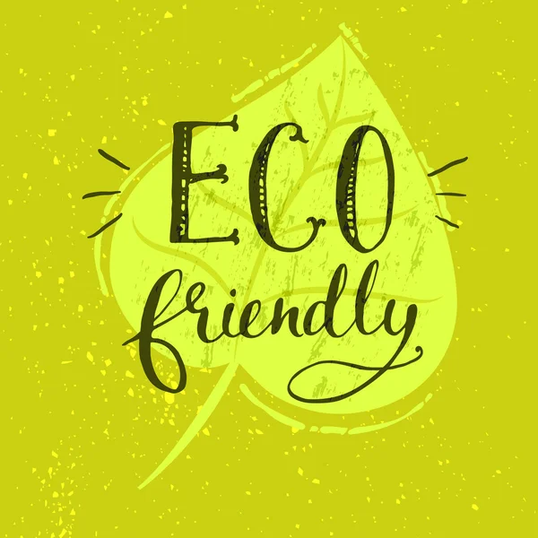 Eco freundliche Abbildung mit grünen verlassen — Stockvektor