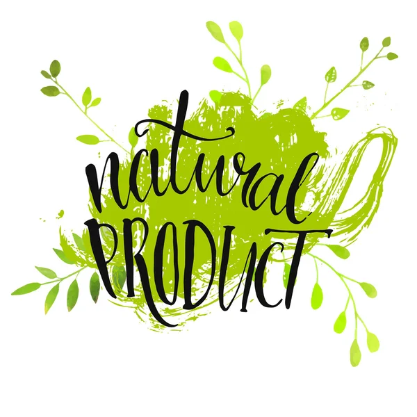 Etiqueta de produto natural — Vetor de Stock