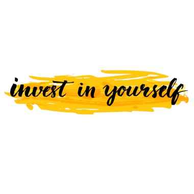 Inspire quote handwritten with brush