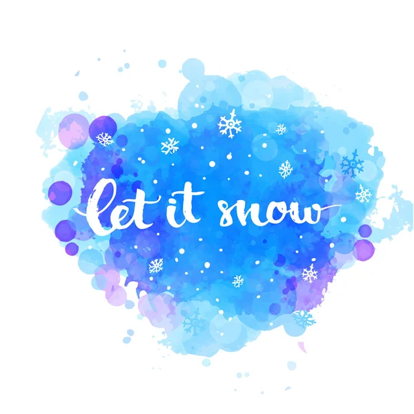Let it snow - winter card —  Vetores de Stock