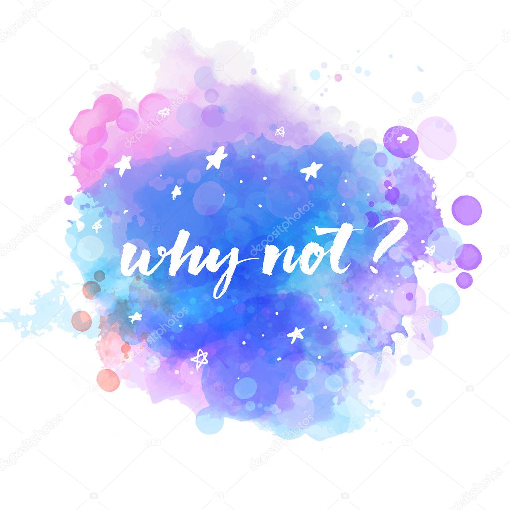 Why not - question lettering