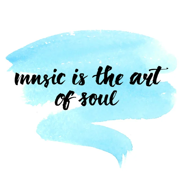 Music is the art of soul. — Vetor de Stock