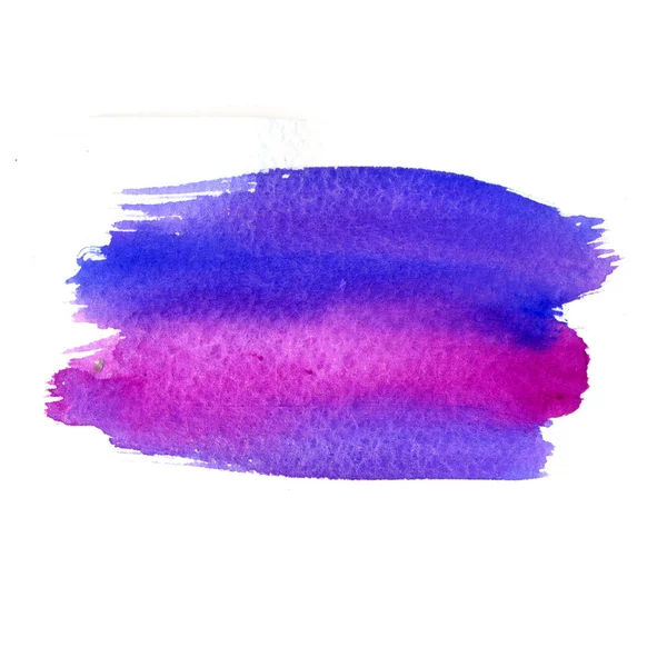 Texture multicolore strokes aquarelle. Saturer les couleurs bleus, violettes et magenta. Contexte artistique avec la texture de la toile. Tache de peinture abstraite. — Photo