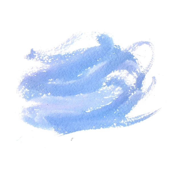 乾いたブラシ ストロークの背景。抽象的な青い水彩テクスチャ — ストック写真