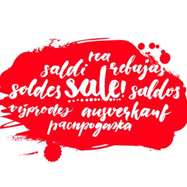 Sale word in different european languages.