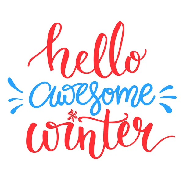 Hello awesome winter. — Stockvector