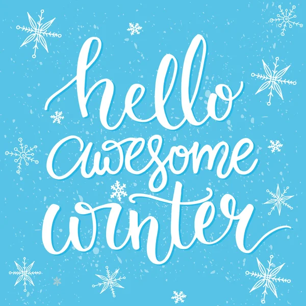 Hello awesome winter. — Stockvector