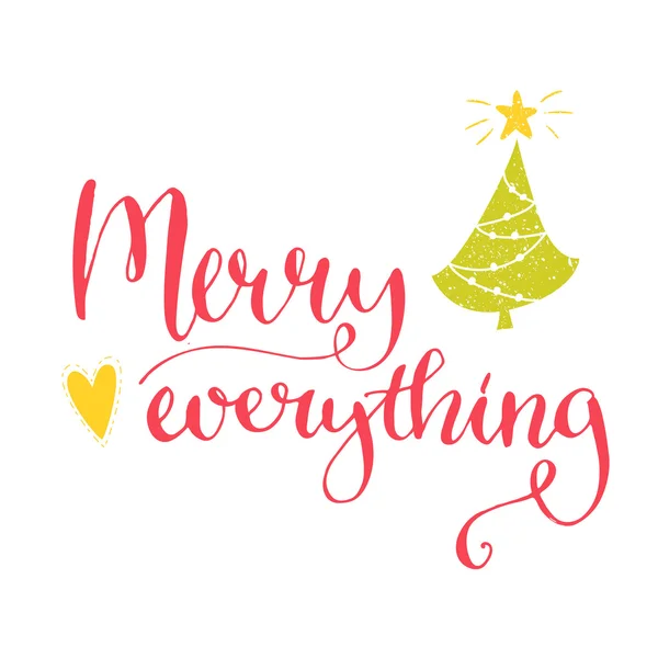 Merry everything text. — Vettoriale Stock