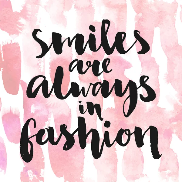Glimlach zijn altijd in de mode. — Stockvector