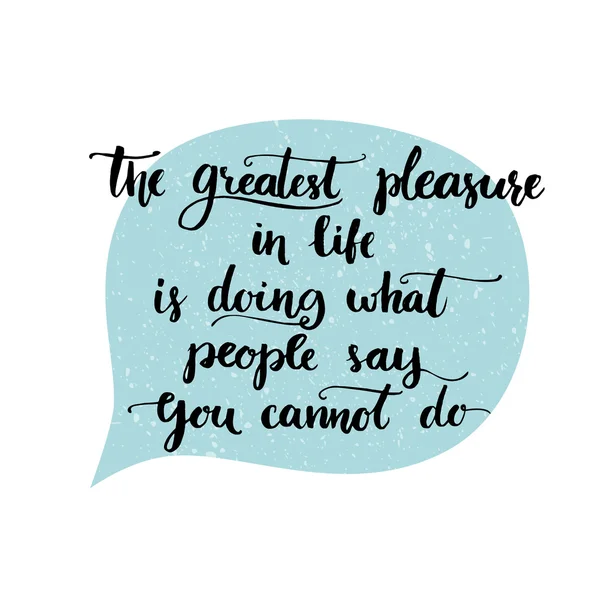 The greatest pleasure in life — Vetor de Stock