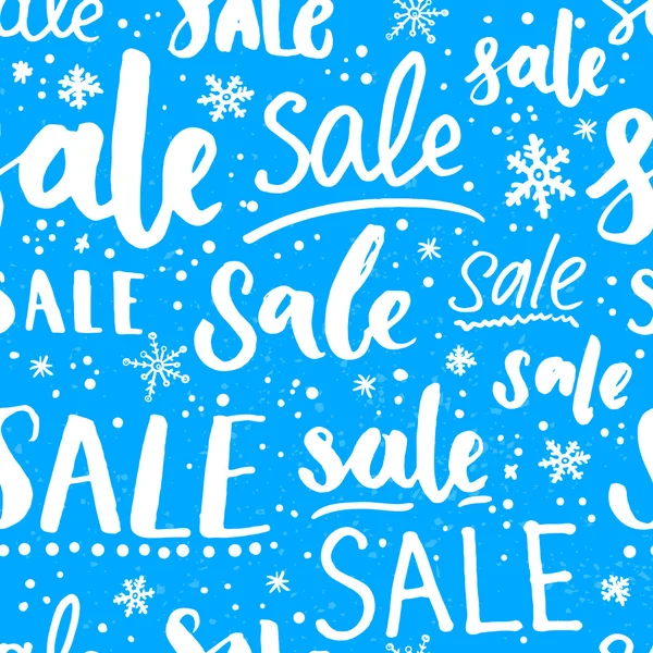 Christmas sale pattern with snowflakes — Stok Vektör